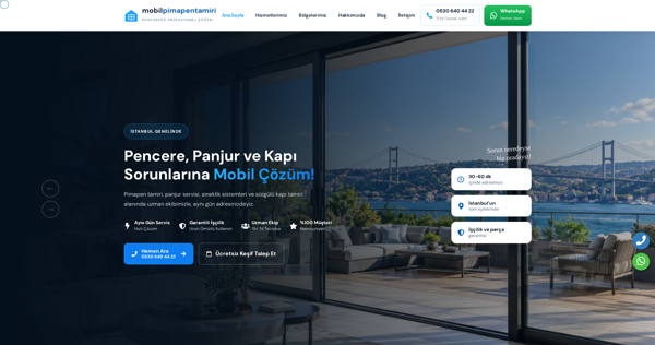 Mobil Pimapen Tamiri web sitesi