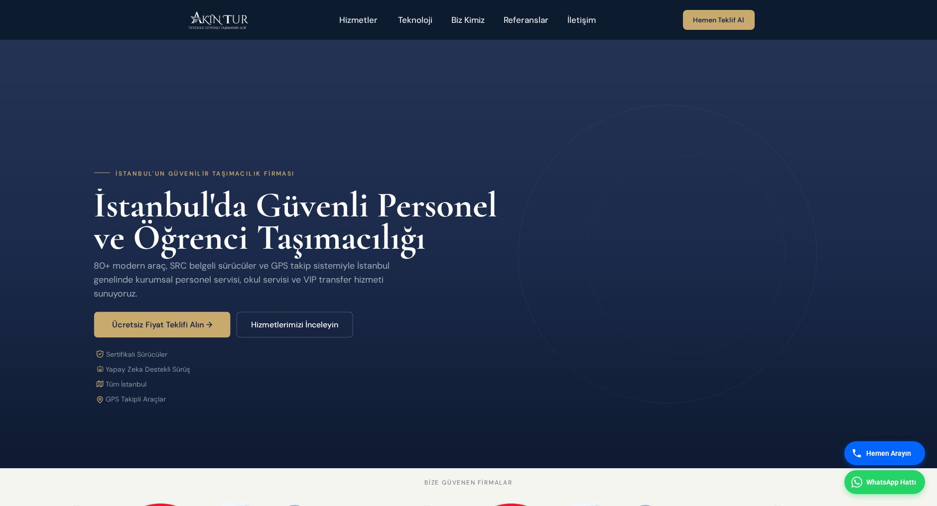 Akın Turizm web sitesi ekran görüntüsü