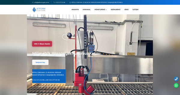 Jetform Su Jeti web sitesi