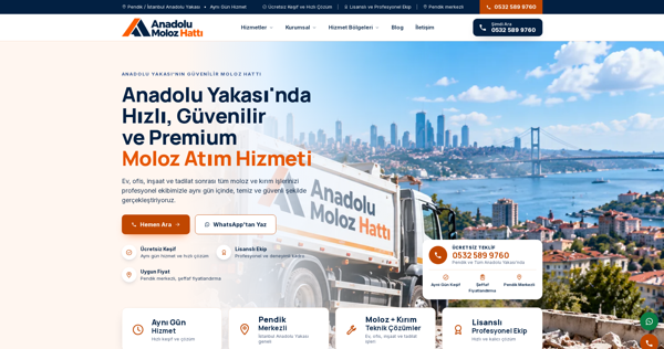 Anadolu Moloz Hattı web sitesi