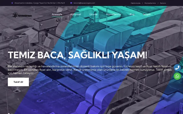 Bacasız Izgara web sitesi