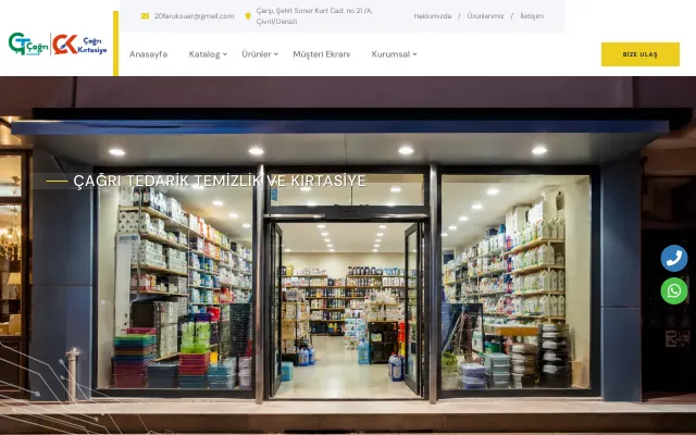 Çağrı Tedarik web sitesi