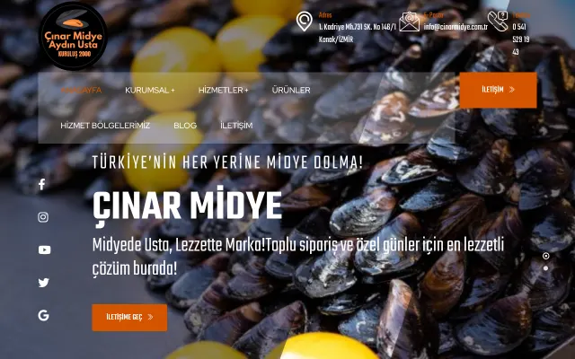 Çınar Midye web sitesi