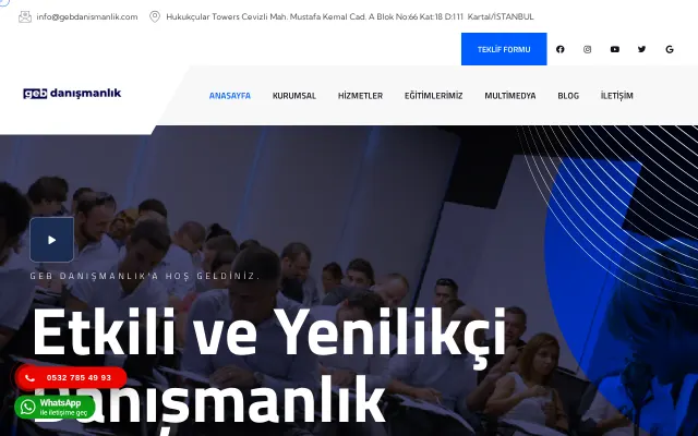 Geb Danışmanlık web sitesi