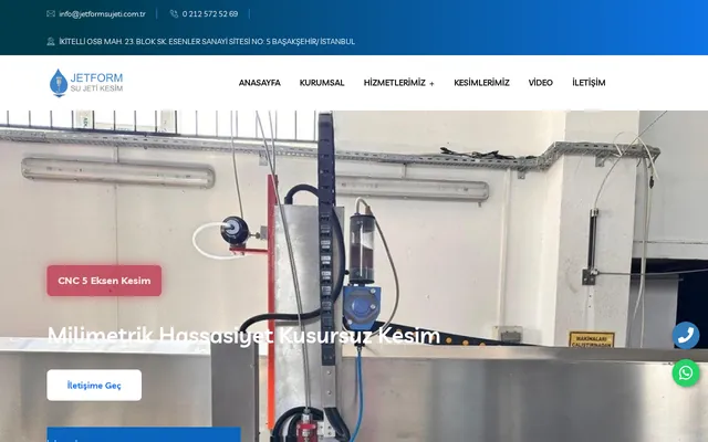 Jetform Su Jeti web sitesi