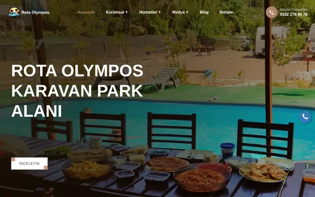 Rota Olympos Karavan Park web sitesi
