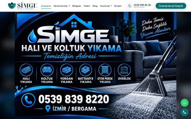 Simge Halı Yıkama web sitesi