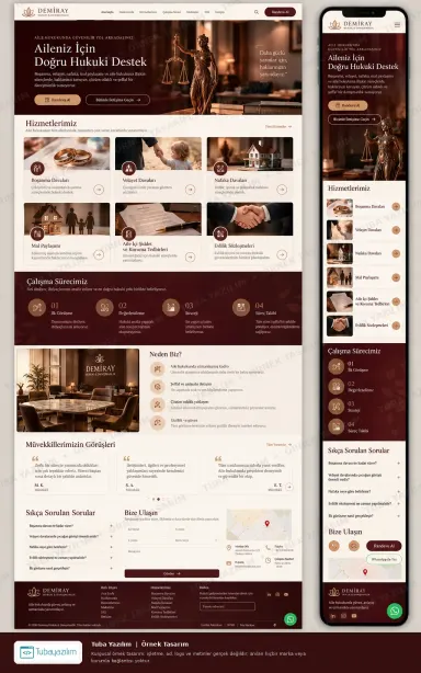 Aile Hukuku Avukatı örnek web sitesi tasarımı