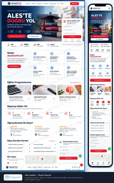 ALES Kursu örnek web sitesi tasarımı