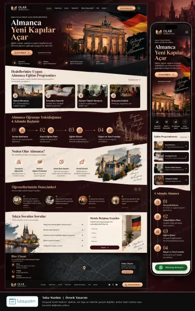 Almanca Kursu örnek web sitesi tasarımı