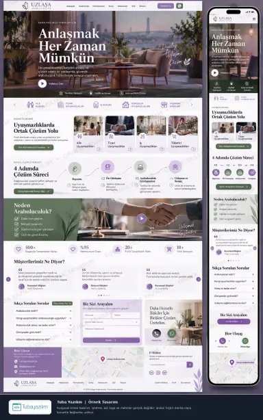 Arabulucu örnek web sitesi tasarımı