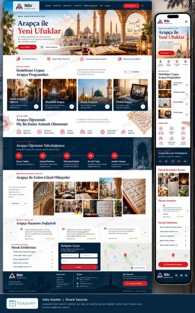 Arapça Kursu örnek web sitesi tasarımı