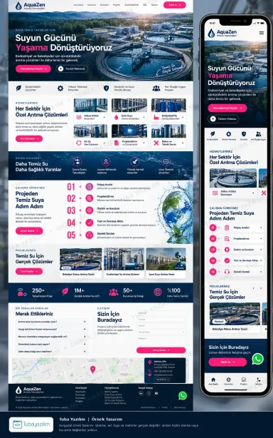 Arıtma Tesisi örnek web sitesi tasarımı