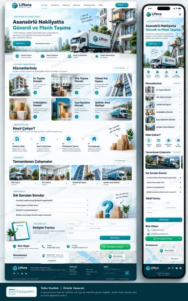 Asansörlü Nakliyat örnek web sitesi tasarımı