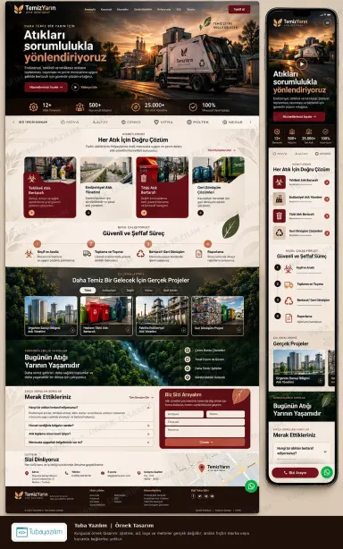 Atık Bertaraf örnek web sitesi tasarımı