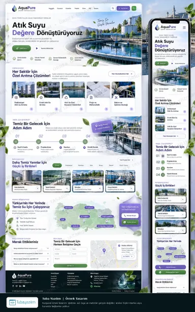 Atık Su Arıtma örnek web sitesi tasarımı