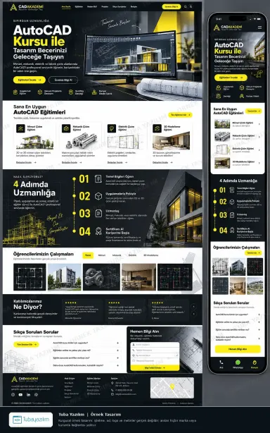 Autocad Kursu örnek web sitesi tasarımı