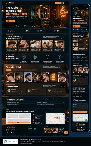 Berber Salonu örnek web sitesi tasarımı