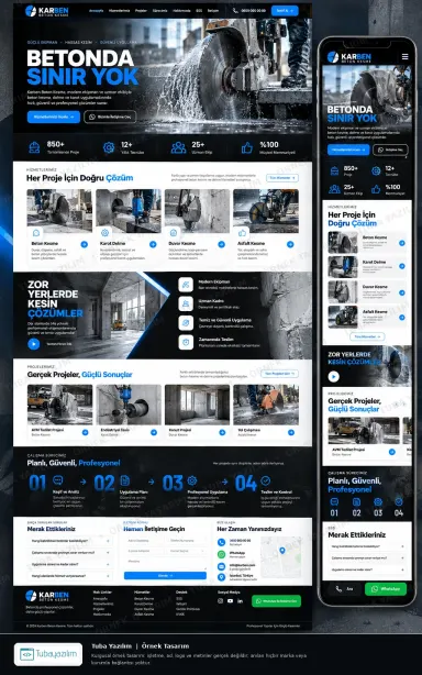 Beton Kesme örnek web sitesi tasarımı