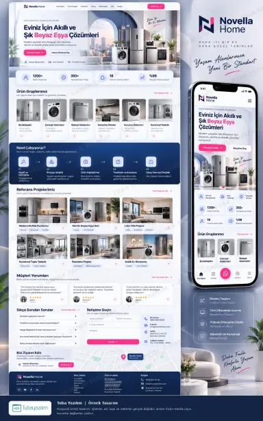 Beyaz Eşya Satış Tanıtım örnek web sitesi tasarımı