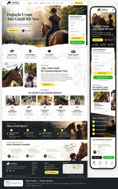 Binicilik Eğitimi örnek web sitesi tasarımı