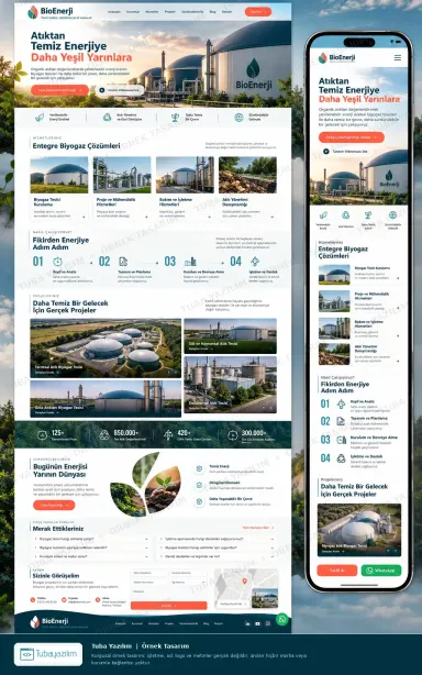Biyogaz Tesisi örnek web sitesi tasarımı