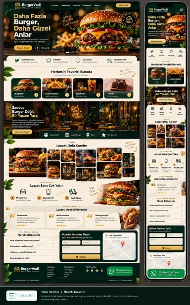 Burgerci örnek web sitesi tasarımı