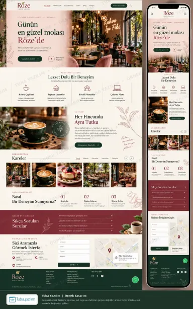 Cafe Kahve Salonu örnek web sitesi tasarımı