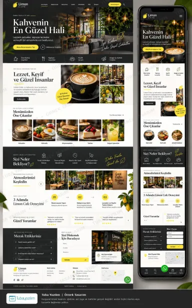 Cafe örnek web sitesi tasarımı