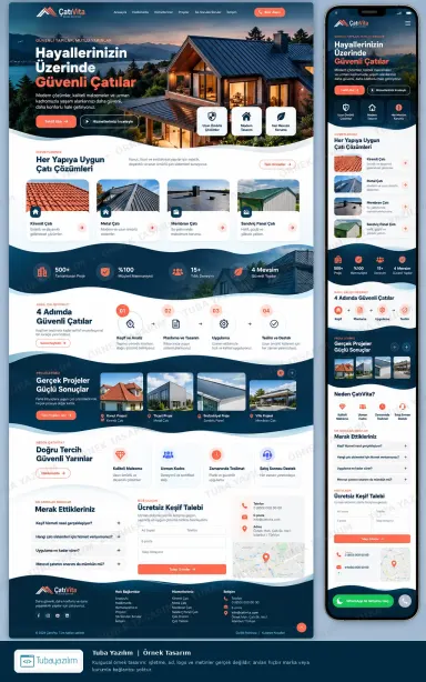 Çatı Firması örnek web sitesi tasarımı