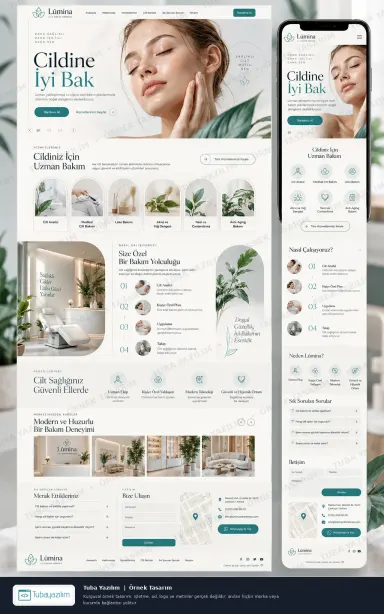 Cilt Bakım Merkezi örnek web sitesi tasarımı