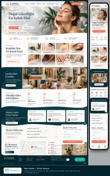 Cilt Merkezi ve Güzellik Salonu örnek web sitesi tasarımı
