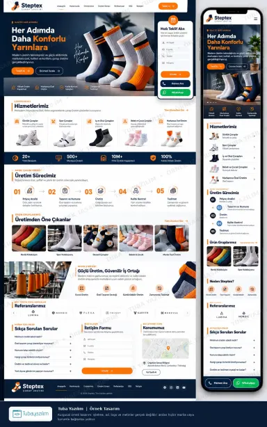 Çorap Üretimi örnek web sitesi tasarımı