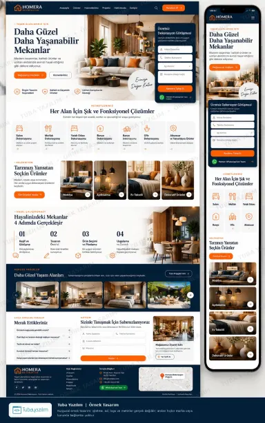 Dekorasyon Mağazası örnek web sitesi tasarımı