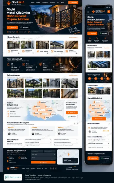 Demirci Metal İşleri örnek web sitesi tasarımı
