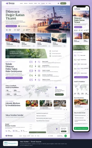 Dış Ticaret Firması için örnek web sitesi tasarımı