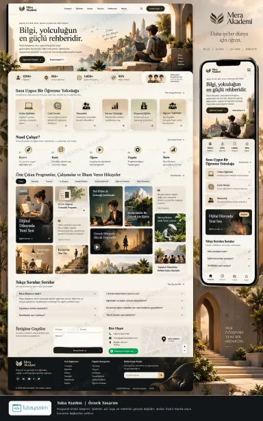 Eğitim Platformu için örnek web sitesi tasarımı