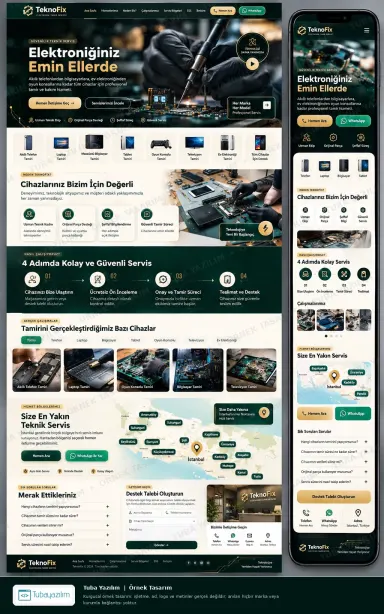 Elektronik Tamir örnek web sitesi tasarımı