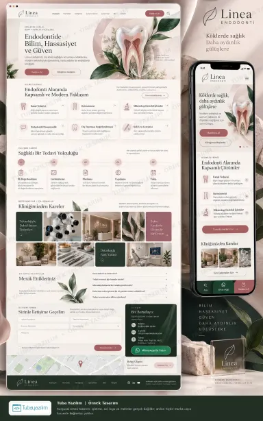 Endodonti Kliniği için örnek web sitesi tasarımı