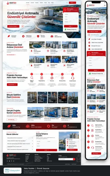 Endüstriyel Arıtma örnek web sitesi tasarımı