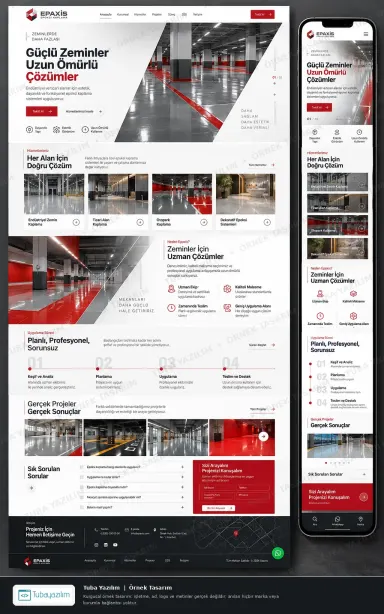 Epoksi Kaplama için örnek web sitesi tasarımı