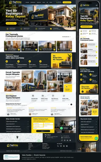 Eşya Taşıma için örnek web sitesi tasarımı