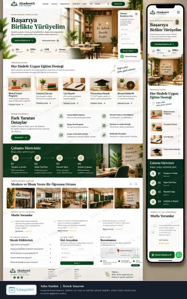 Etüt Merkezi için örnek web sitesi tasarımı