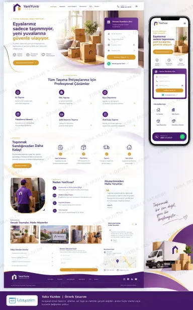 Ev Taşıma için örnek web sitesi tasarımı