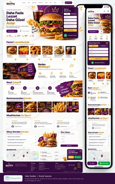 Fast Food örnek web sitesi tasarımı