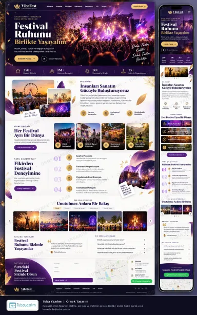 Festival Organizasyonu örnek web sitesi tasarımı