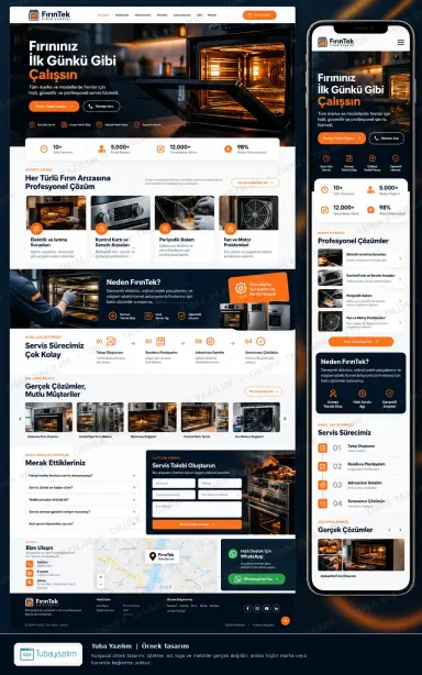 Fırın Servisi örnek web sitesi tasarımı