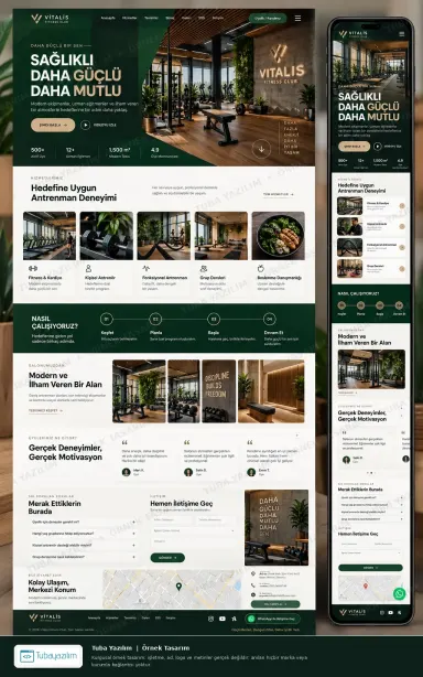 Fitness GYM Saloon örnek web sitesi tasarımı