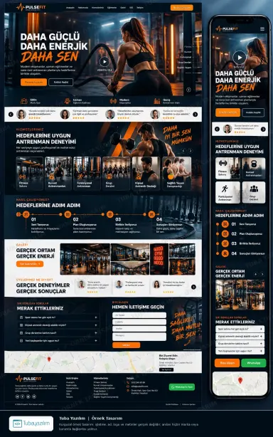 Fitness Spor örnek web sitesi tasarımı
