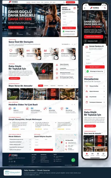 Fitness örnek web sitesi tasarımı